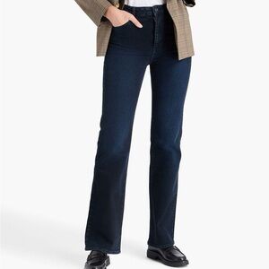 NWT Frame The Arrow Bootcut Dark Blue Denim High Rise Designer Jeans $268